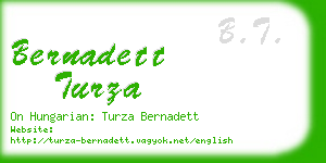 bernadett turza business card